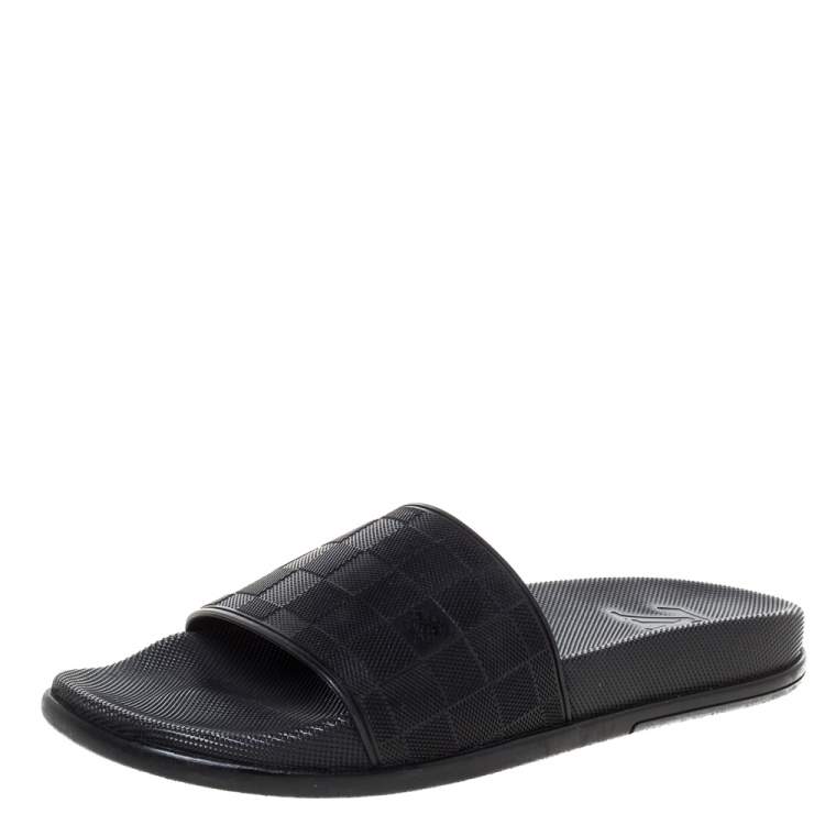 Waterfront sandals Louis Vuitton Black size 9 UK in Rubber - 33090303