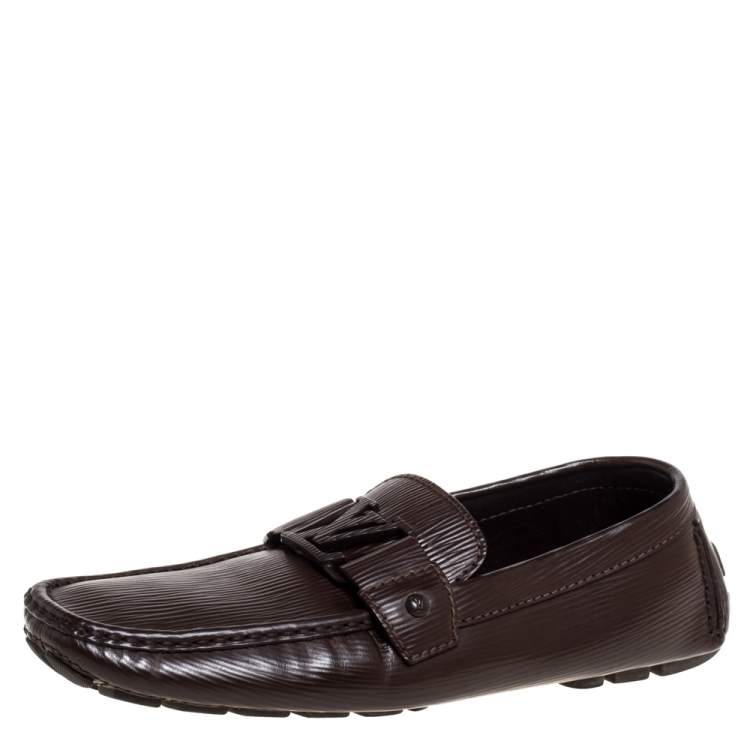 Louis Vuitton Brown Leather Monte Carlo Loafers Size 41.5 - ShopStyle