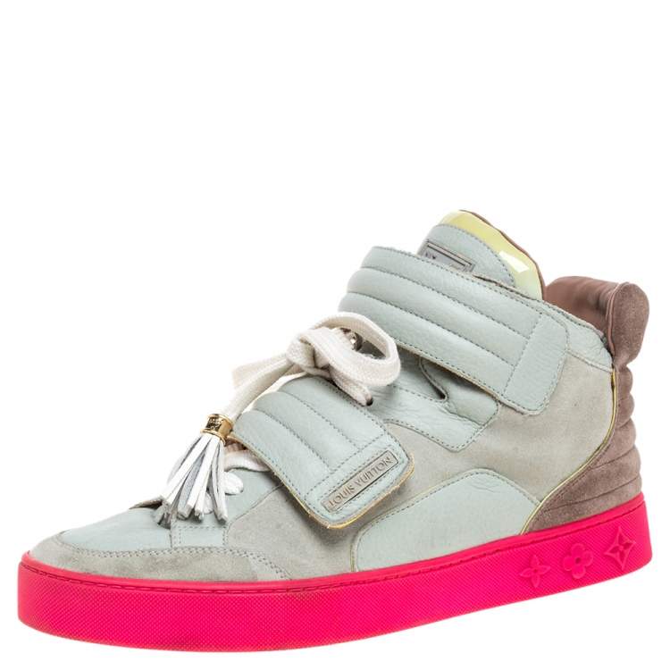 Louis Vuitton x Kanye West Multicolor Leather and Suede Jasper High Top Sneakers 40.5 Louis Vuitton TLC