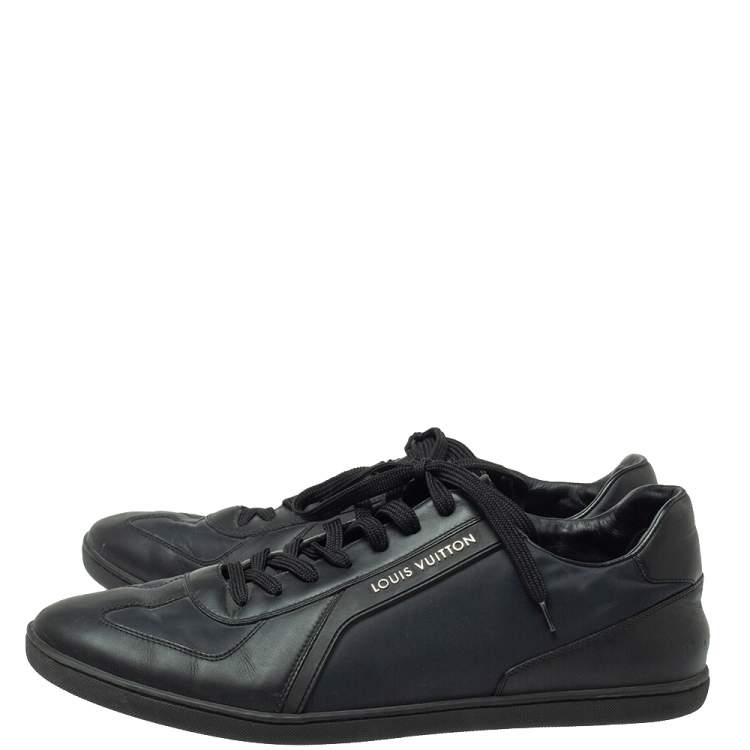 Pre Owned  Louis Vuitton Black Nylon and Leather Low Top Sneakers Size 42