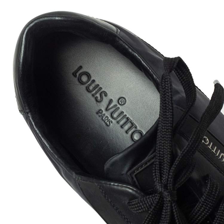 Pre Owned  Louis Vuitton Black Nylon and Leather Low Top Sneakers Size 42