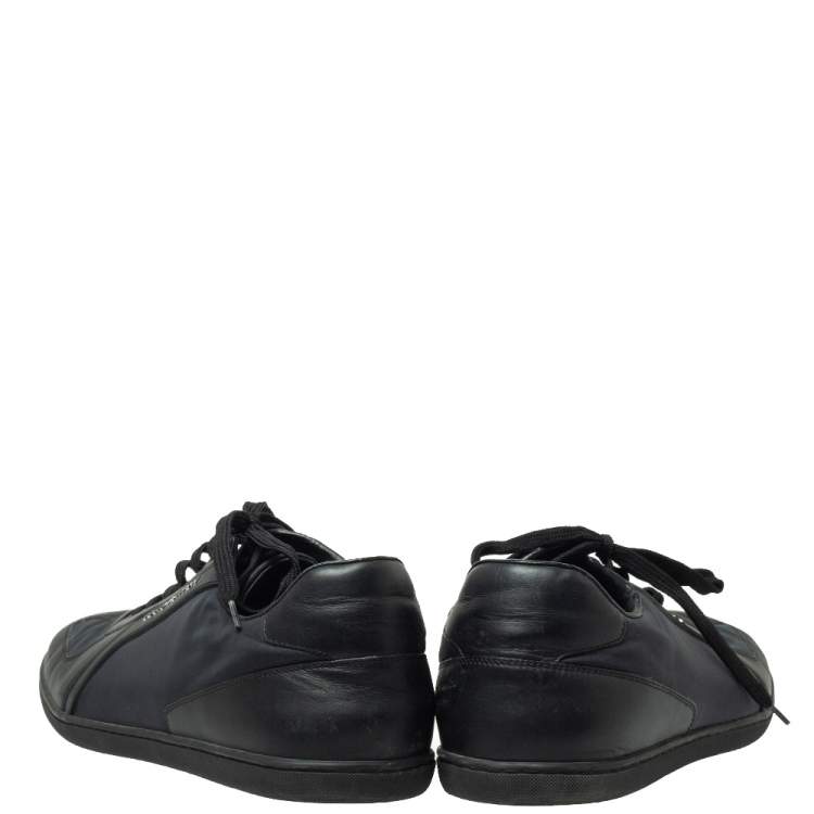 Pre Owned  Louis Vuitton Black Nylon and Leather Low Top Sneakers Size 42