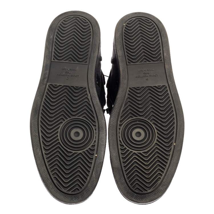 Pre Owned Louis Vuitton Grey/Black Damier Graphite Canvas Rivoli High Top Sneakers Size 42