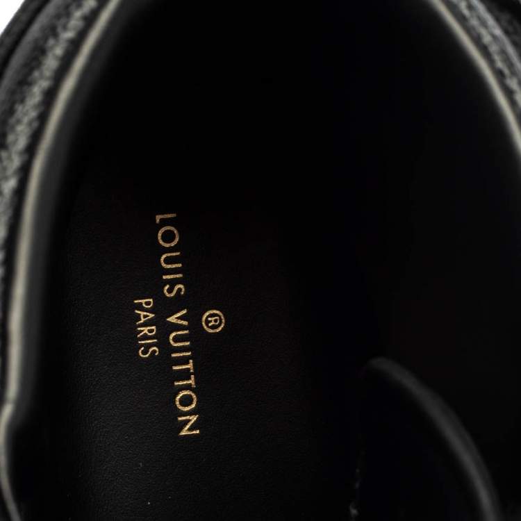 Pre Owned Louis Vuitton Grey/Black Damier Graphite Canvas Rivoli High Top Sneakers Size 42