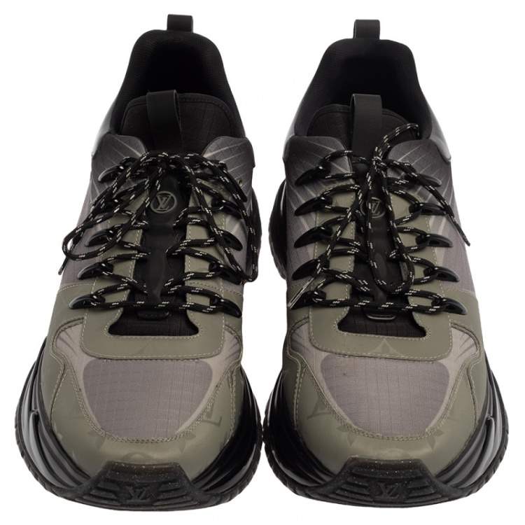 Pre Owned Louis Vuitton Multicolor Mesh And Leather Run Away Pulse Sneakers Size 44