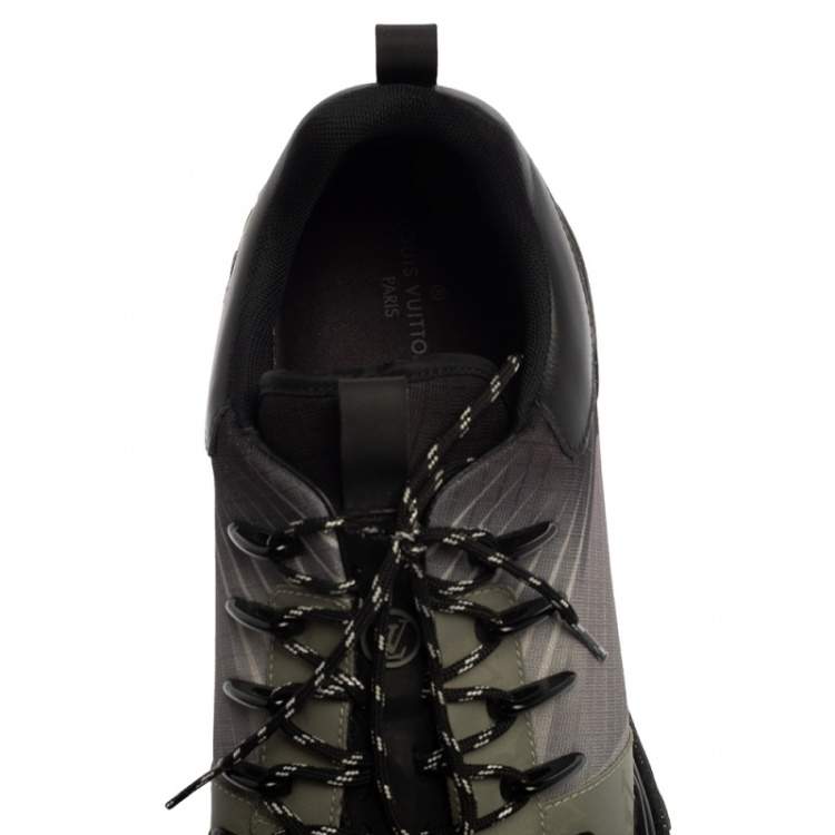 Pre Owned Louis Vuitton Multicolor Mesh And Leather Run Away Pulse Sneakers Size 44