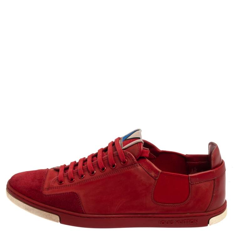 all red louis vuitton sneakers