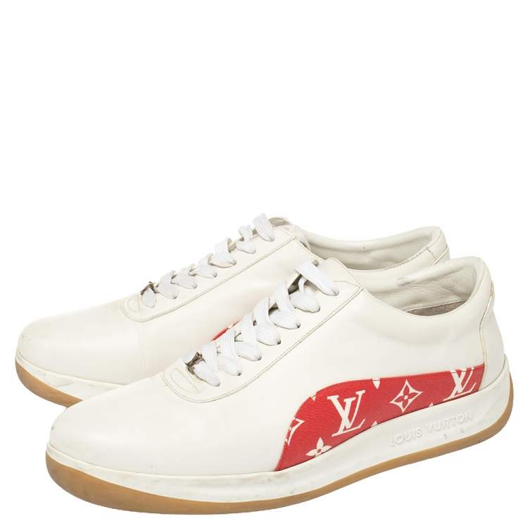 Stavning Rise organ Louis Vuitton x Supreme White Leather and Monogram Canvas Trim Sport  Sneakers Size 43 Louis Vuitton | TLC
