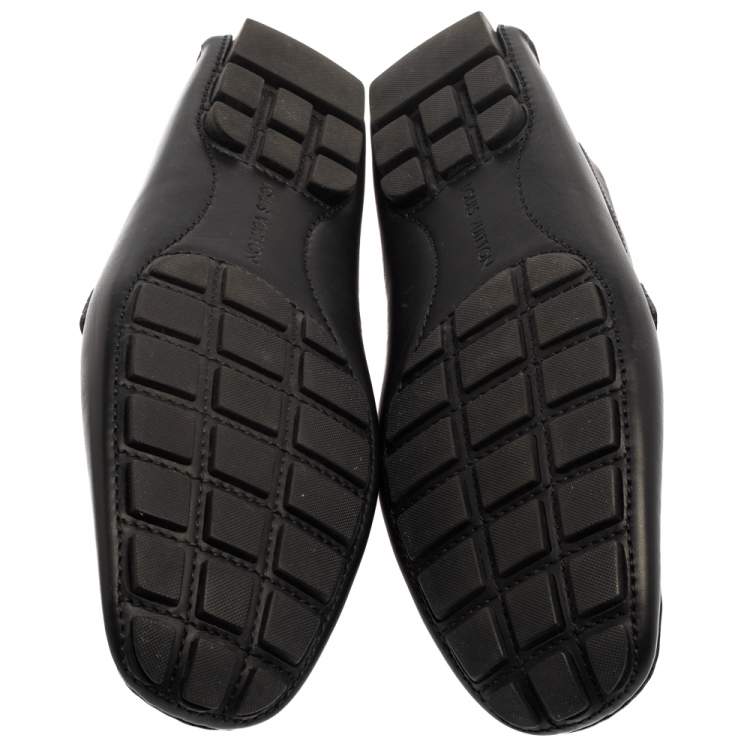 Pre Owned Louis Vuitton Black Leather Monte Carlo Loafers Size 43
