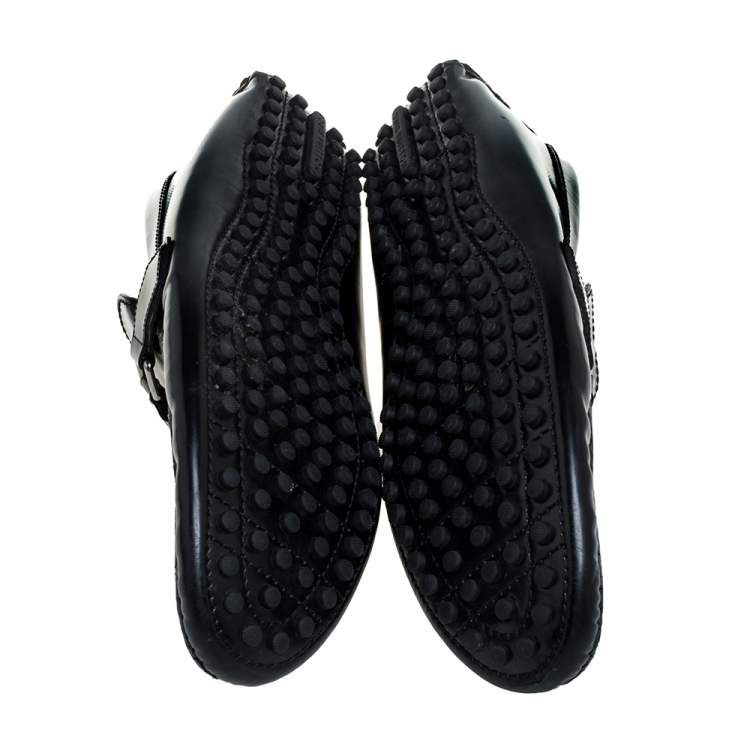 Pre Owned Louis Vuitton Black Patent Leather Hockenheim Loafer Size 44