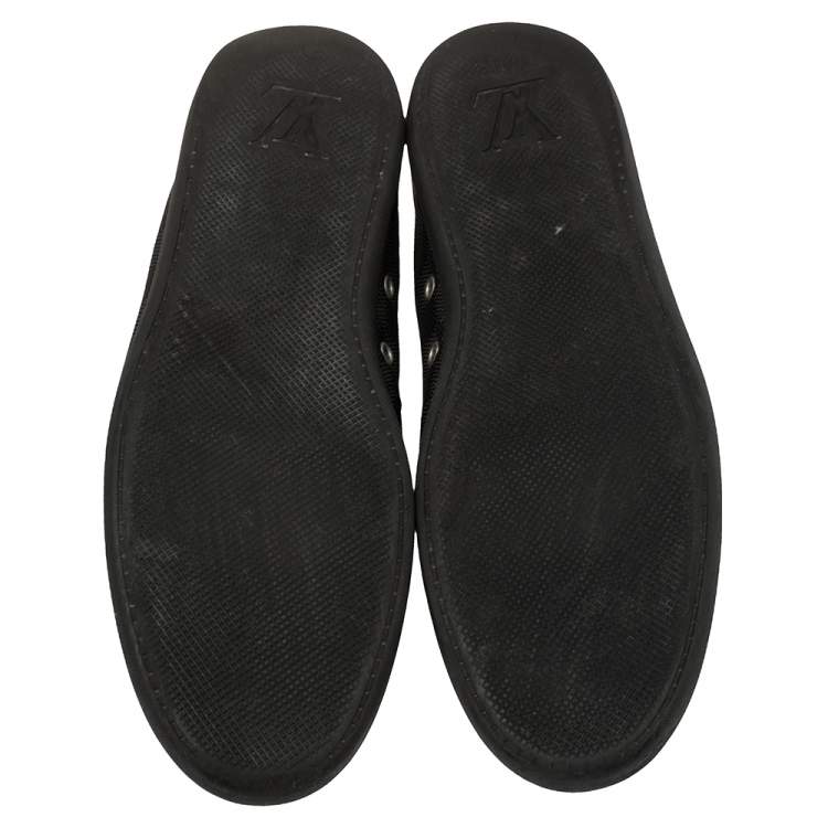 مملوكة مسبقًا Louis Vuitton Black Damier Coated Canvas And Leather Sneakers Size 44
