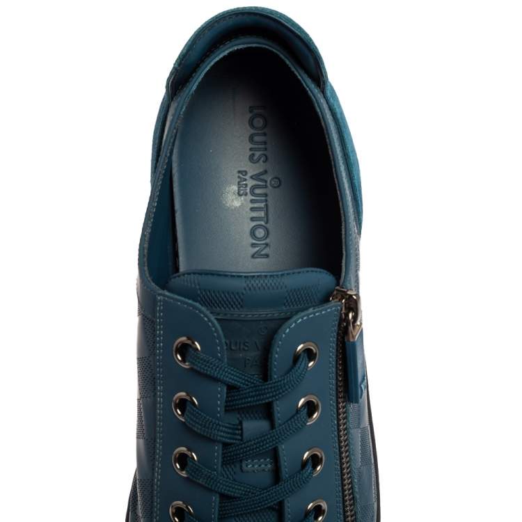 Pre Owned Louis Vuitton Damier Challenge Zip Up Sneakers Size 44