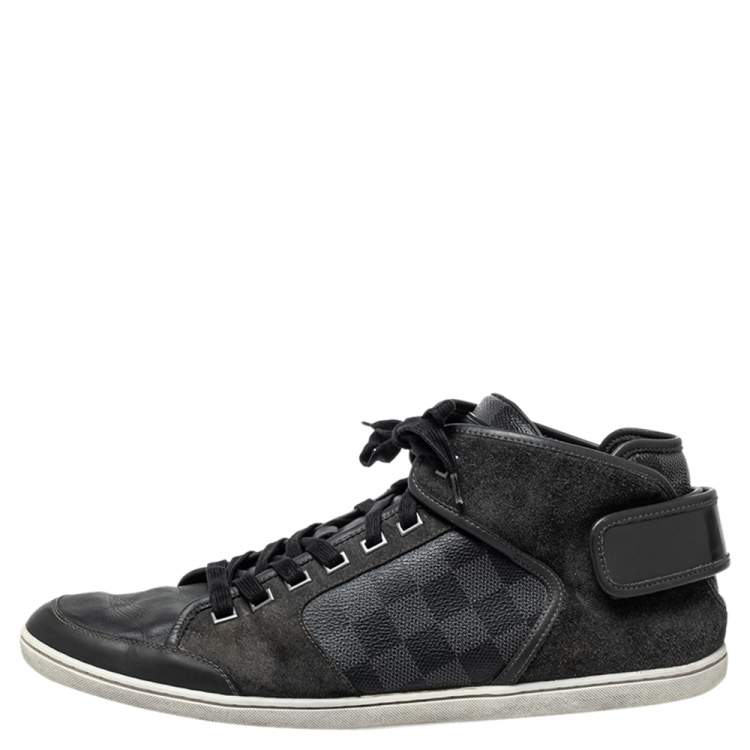 Louis Vuitton Sneaker Damier Graphite Suede High Mid Top Leather
