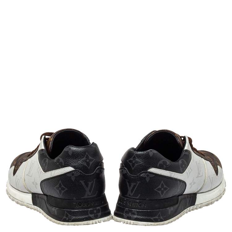 Pre Owned Louis Vuitton Tricolor Monogram Coated Canvas Run Away Sneakers Size 39.5