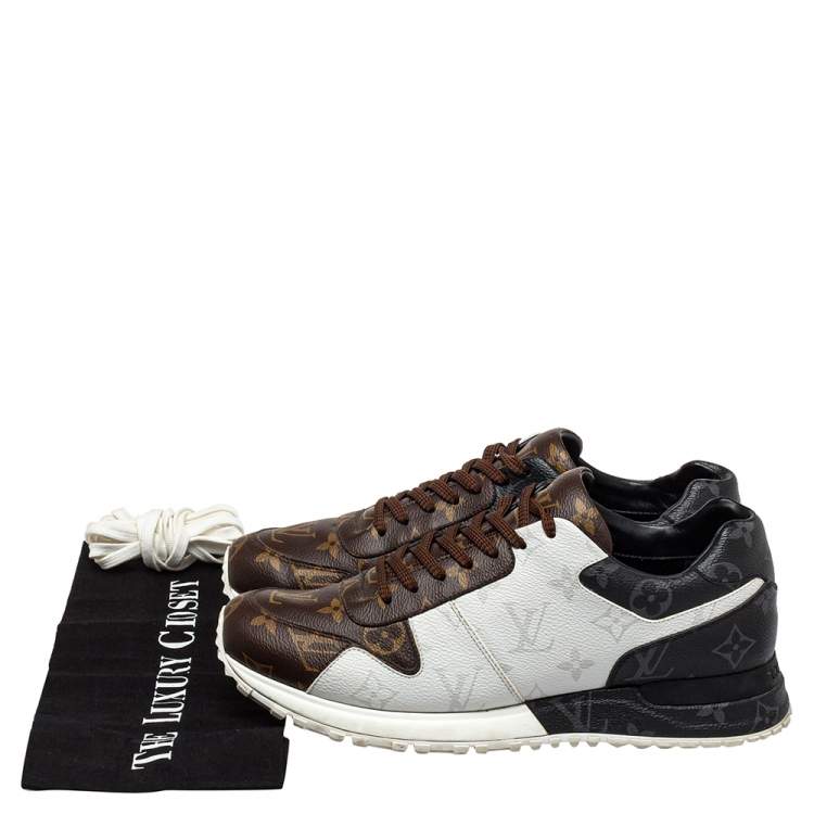 Pre Owned Louis Vuitton Tricolor Monogram Coated Canvas Run Away Sneakers Size 39.5