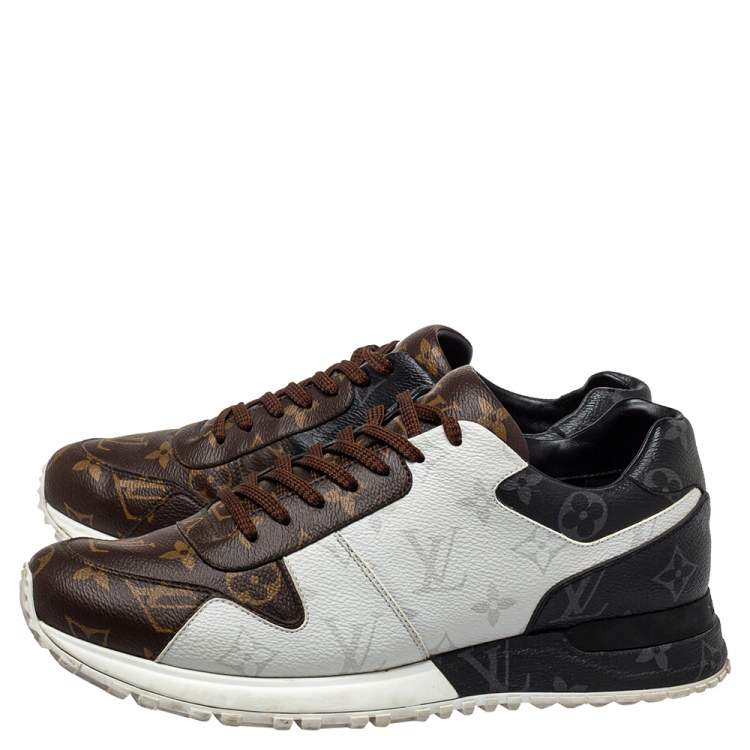 Pre Owned Louis Vuitton Tricolor Monogram Coated Canvas Run Away Sneakers Size 39.5