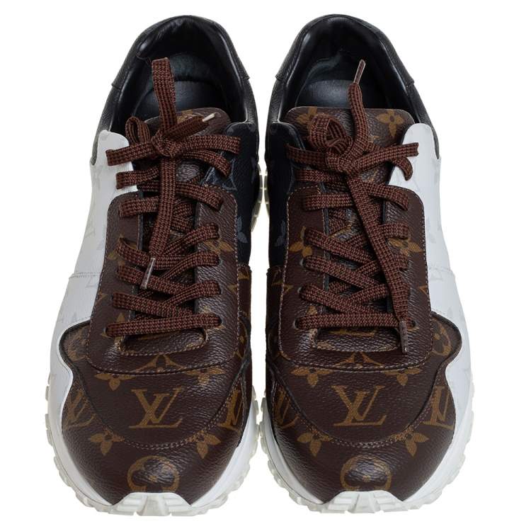 Pre Owned Louis Vuitton Tricolor Monogram Canvas Run Away Low Top Sneakers Size 41