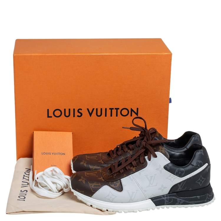 Pre Owned Louis Vuitton Tricolor Monogram Canvas Run Away Low Top Sneakers Size 41