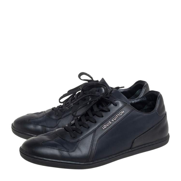 Pre Owned  Louis Vuitton Black Nylon And Leather Low Top Sneakers Size 41