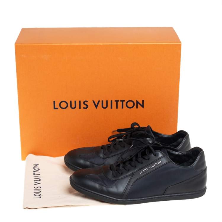 Pre Owned  Louis Vuitton Black Nylon And Leather Low Top Sneakers Size 41
