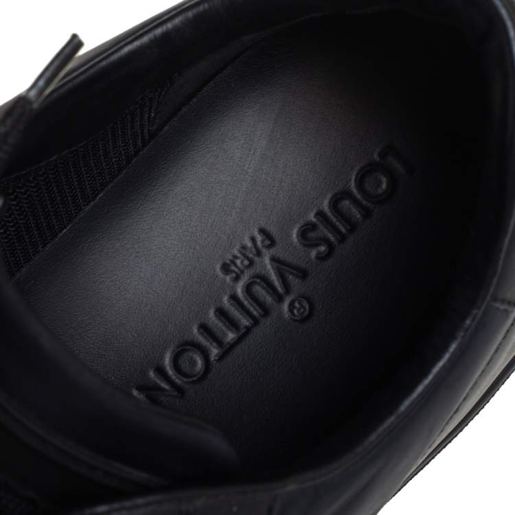 Pre Owned  Louis Vuitton Black Nylon And Leather Low Top Sneakers Size 41