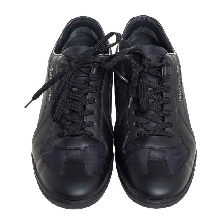 Pre Owned  Louis Vuitton Black Nylon And Leather Low Top Sneakers Size 41