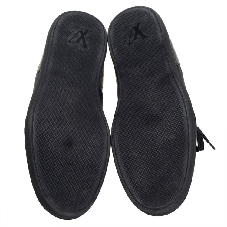 Pre Owned  Louis Vuitton Black Nylon And Leather Low Top Sneakers Size 41