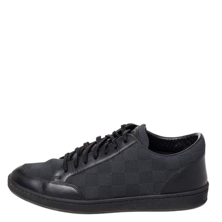 Louis Vuitton Graphite Damier Fabric And Leather Offshore Low Top