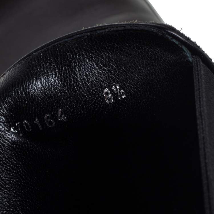 Pre Owned Louis Vuitton Black Leather Greenwich Ankle Boots Size 42.5