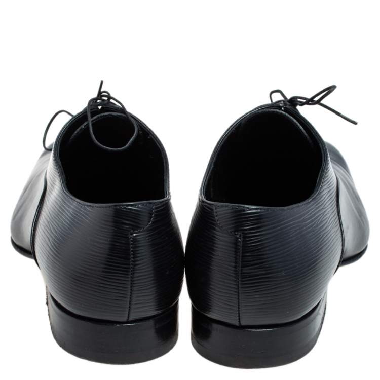 Pre Owned  Louis Vuitton Black Epi Leather Lace Up Derby Size 45