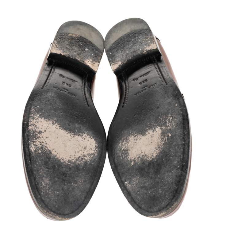 مملوكة مسبقًا Louis Vuitton Brown Leather Major Loafers Size 43.5