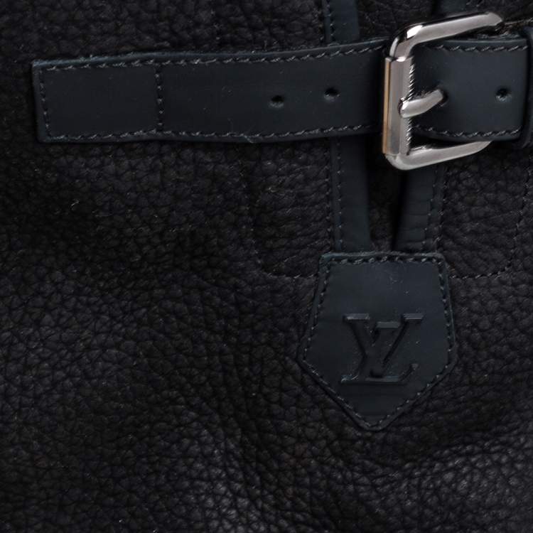 Pre Owned Louis Vuitton Black Suede and Rubber Mid Calf Boots Size 44