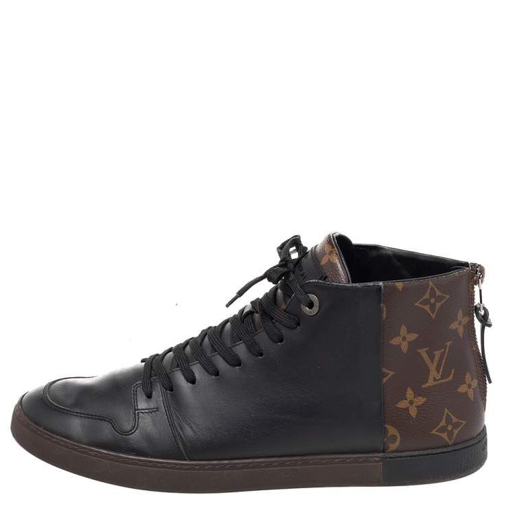 Louis Vuitton Black/Brown Monogram Coated Canvas And Leather Line Up High  Top Sneakers Size 42 Louis Vuitton