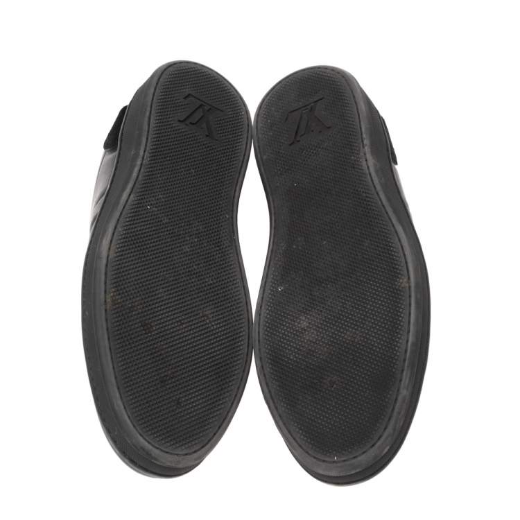 Pre Owned Louis Vuitton Black Suede And Leather Fuselage High Top Sneakers Size 43.5