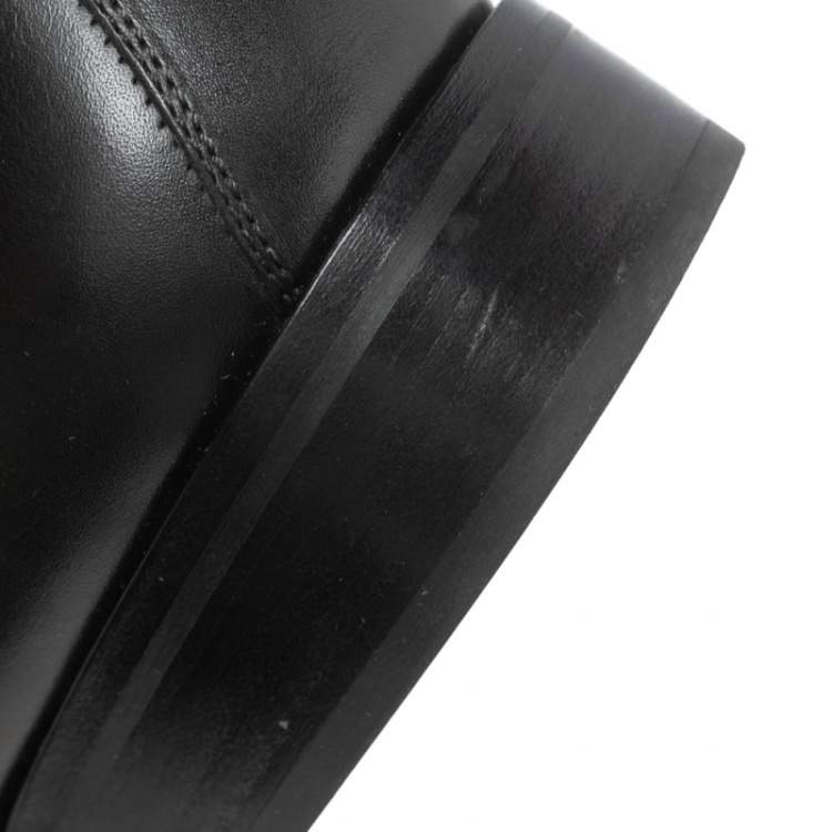 Pre Owned Louis Vuitton Black Leather Major Loafers Size 42.5
