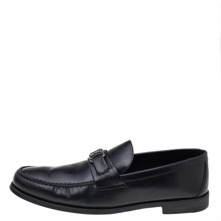 Louis Vuitton - Authenticated Hockenheim Flat - Leather Black Plain for Men, Very Good Condition