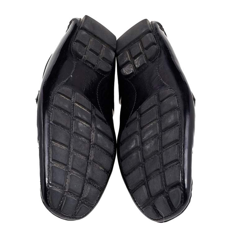 Pre Owned Louis Vuitton Black Patent Leather Monte Carlo Loafers Size 42.5