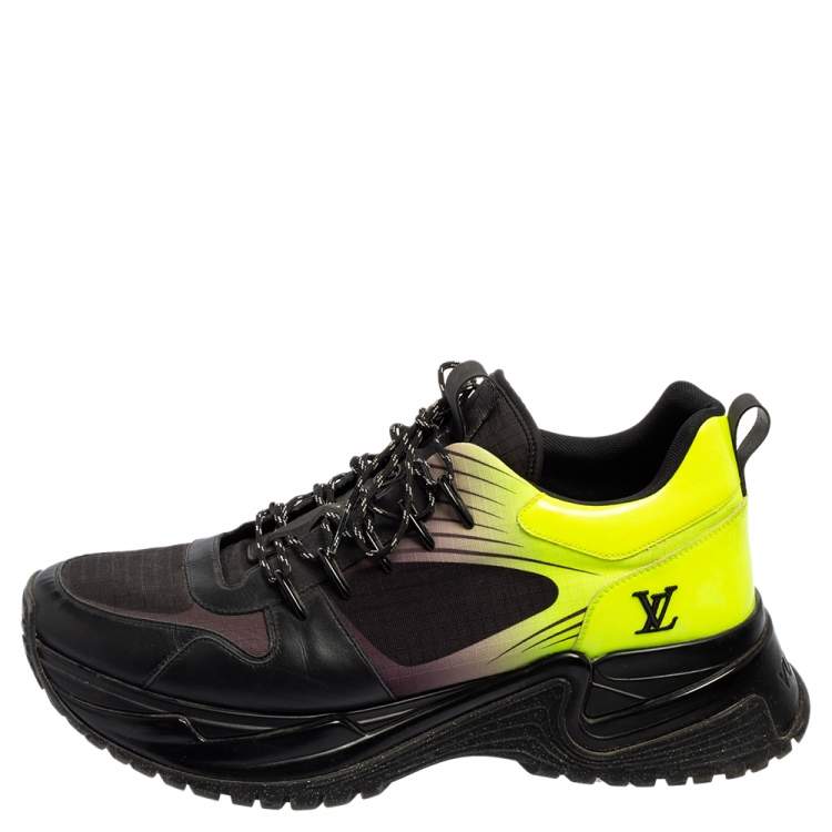 Moet taal Inzichtelijk Louis Vuitton Black/Green Leather and Mesh Run Away Pulse Sneakers Size  44.5 Louis Vuitton | TLC