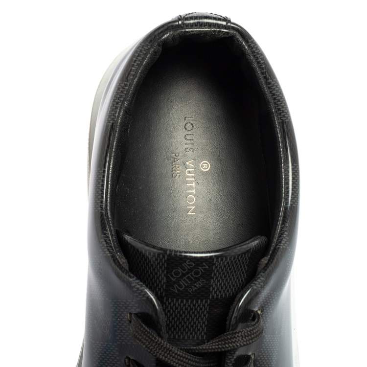 Pre Owned Louis Vuitton Black Damier Glazed Canvas Beverly Hills Low-Top Sneaker Size 43.5