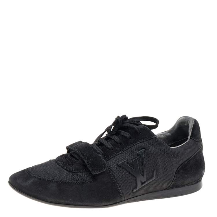 Louis Vuitton Black Fabric And Suede Low Top Sneakers Size 43 Louis Vuitton  | The Luxury Closet