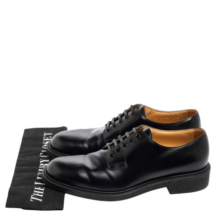 Pre Owned Louis Vuitton Black Leather Lace-Up Derby Size 41.5 