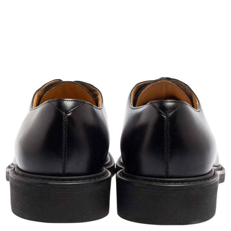 Pre Owned Louis Vuitton Black Leather Lace-Up Derby Size 41.5 
