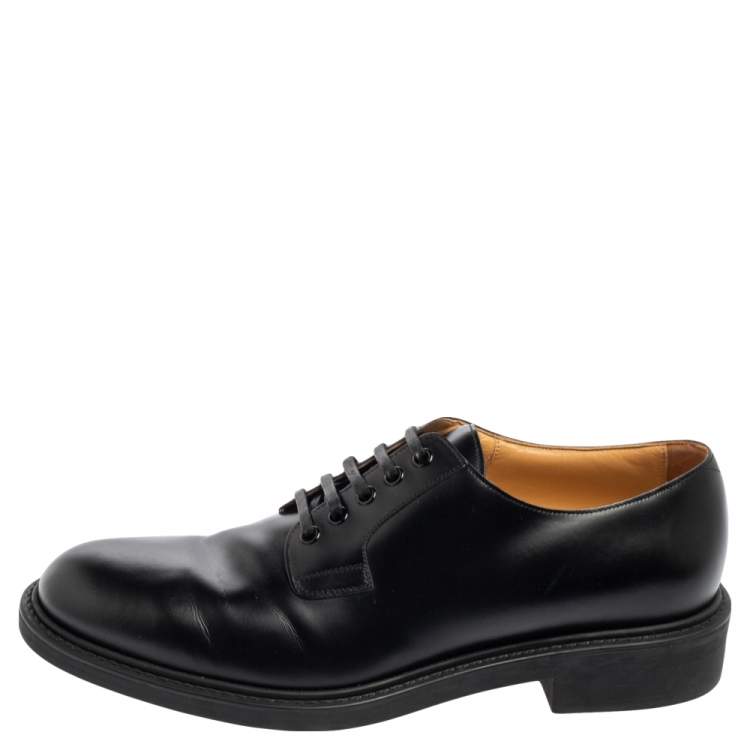 Pre Owned Louis Vuitton Black Leather Lace-Up Derby Size 41.5 