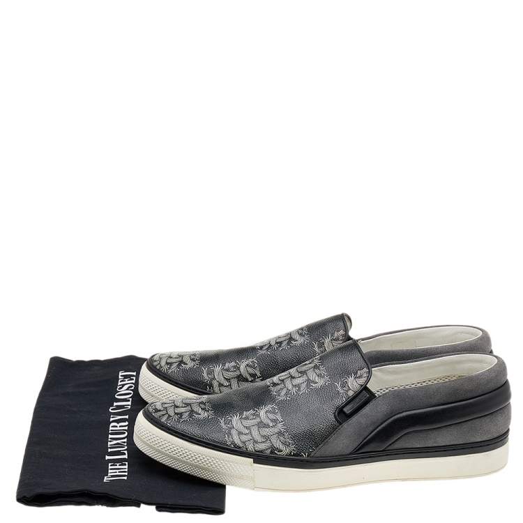 Pre Owned Louis Vuitton Damier Graphite Canvas Christopher Nemeth Twister Slip On Sneakers Size 43.5