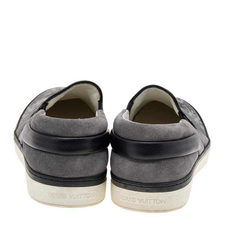 Pre Owned Louis Vuitton Damier Graphite Canvas Christopher Nemeth Twister Slip On Sneakers Size 43.5