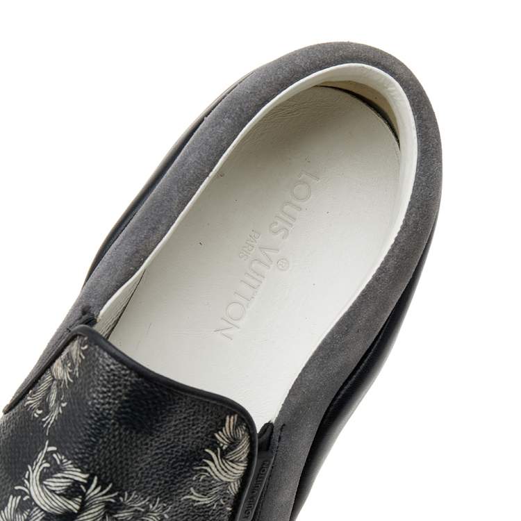 Pre Owned Louis Vuitton Damier Graphite Canvas Christopher Nemeth Twister Slip On Sneakers Size 43.5