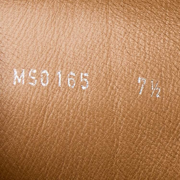 Pre Owned Louis Vuitton Brown Leather And Monogram Canvas High Top Sneakers Size 41.5