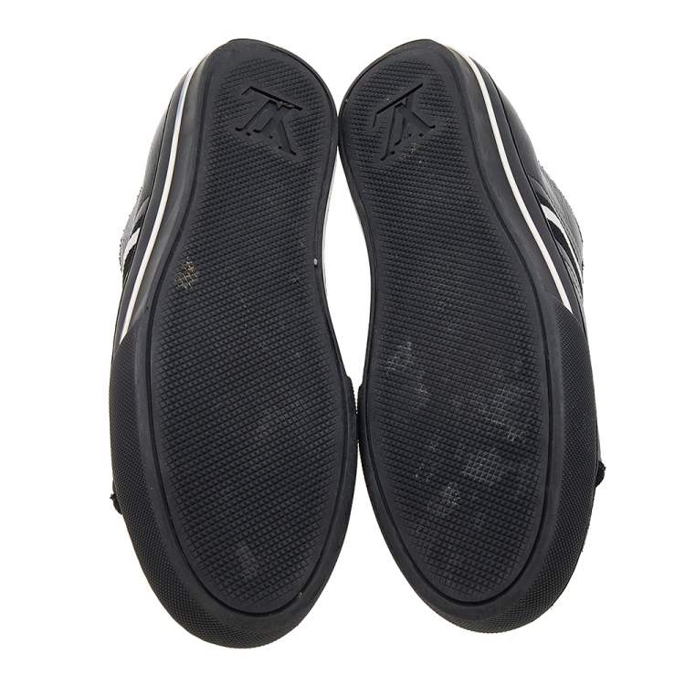 Pre Owned Louis Vuitton Black Suede And Leather Cosmos Low Top Sneakers Size 41
