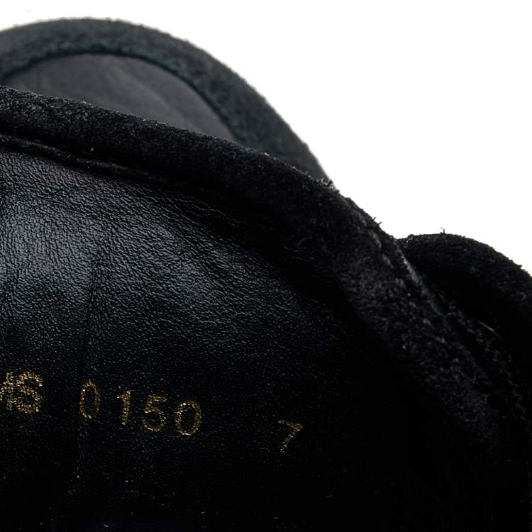 Pre Owned Louis Vuitton Black Suede And Leather Cosmos Low Top Sneakers Size 41