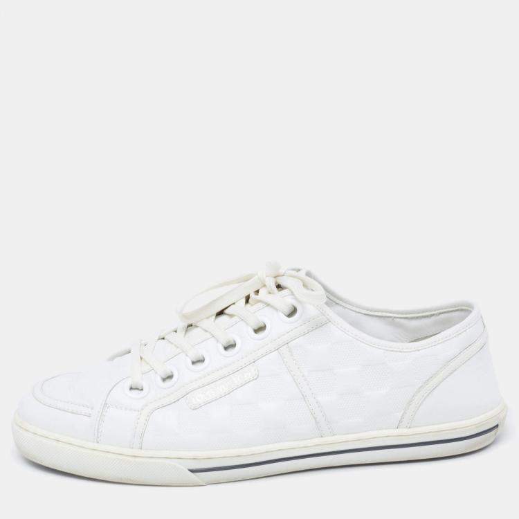 Louis Vuitton White Damier Leather Offshore Low-Top Sneakers Size 42 Louis  Vuitton